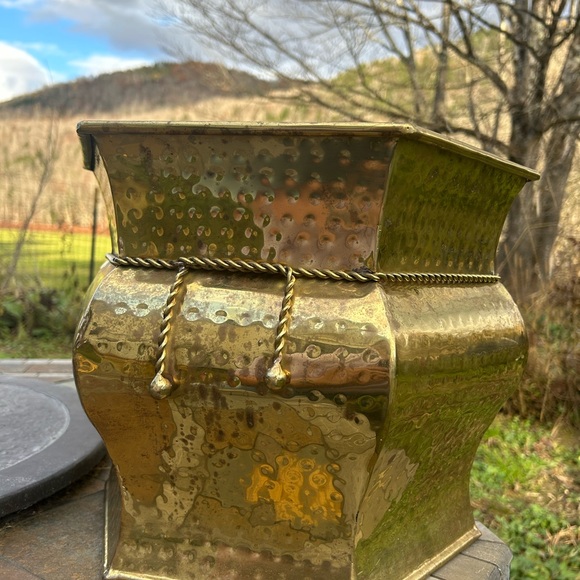 Large vintage Brass catch pot